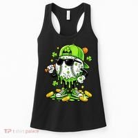 Irish Baseball Melting Drip Ice Cream St Patricks Day Women's Tank Top thumb 0