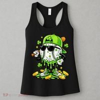 Irish Baseball Melting Drip Ice Cream St Patricks Day Women's Tank Top thumb 3