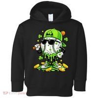 Irish Baseball Melting Drip Ice Cream St Patricks Day Toddler Hoodie thumb 0