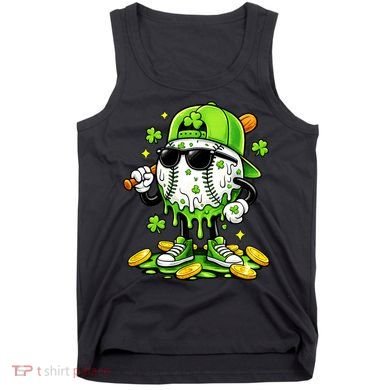 Irish Baseball Melting Drip Ice Cream St Patricks Day Tank Top