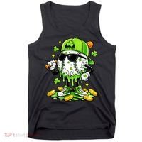 Irish Baseball Melting Drip Ice Cream St Patricks Day Tank Top thumb 0