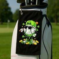 Irish Baseball Melting Drip Ice Cream St Patricks Day Golf Towel thumb 2