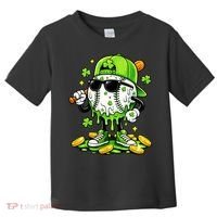 Irish Baseball Melting Drip Ice Cream St Patricks Day Toddler T-Shirt thumb 0