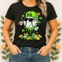 Irish Baseball Melting Drip Ice Cream St Patricks Day Women's T-Shirt thumb 2