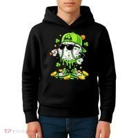 Irish Baseball Melting Drip Ice Cream St Patricks Day Kids Hoodie thumb 4