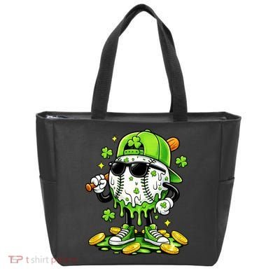Irish Baseball Melting Drip Ice Cream St Patricks Day Tote Bag
