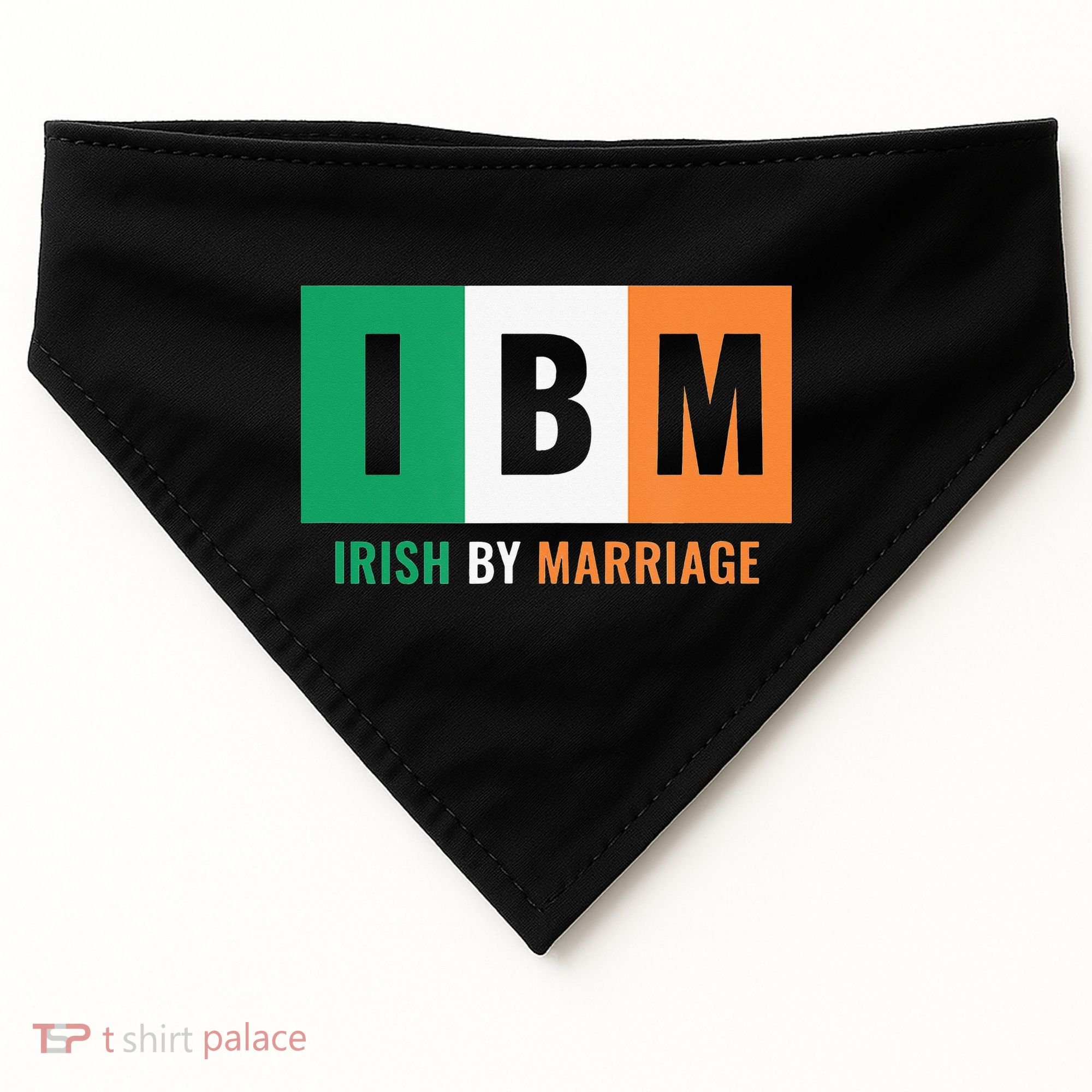 Irish By Marriage IBM Funny St Patrick's Day USA-Made Doggie Bandana