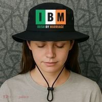 Irish By Marriage IBM Funny St Patrick's Day Bucket Hat thumb 3