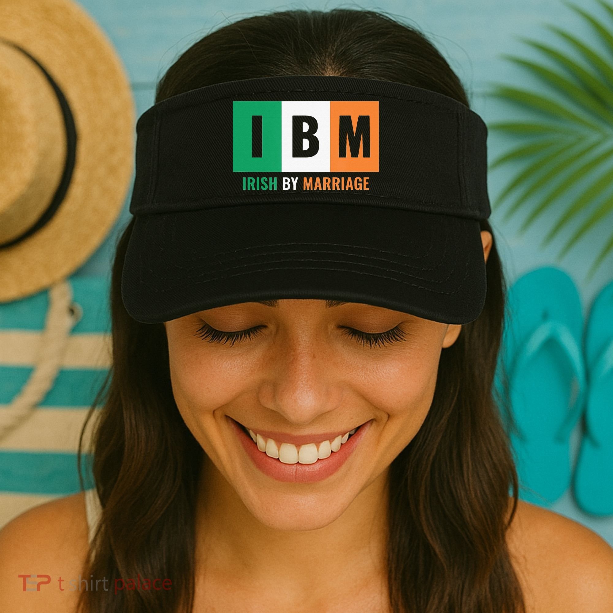 Irish By Marriage IBM Funny St Patrick's Day Visor