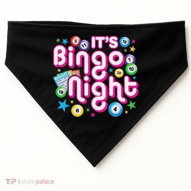 ItS Bingo Night Funny Bingo Gambling USA-Made Doggie Bandana