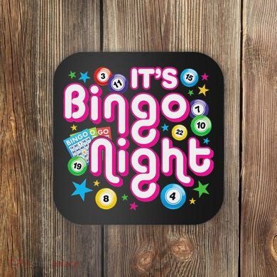 ItS Bingo Night Funny Bingo Gambling Coaster