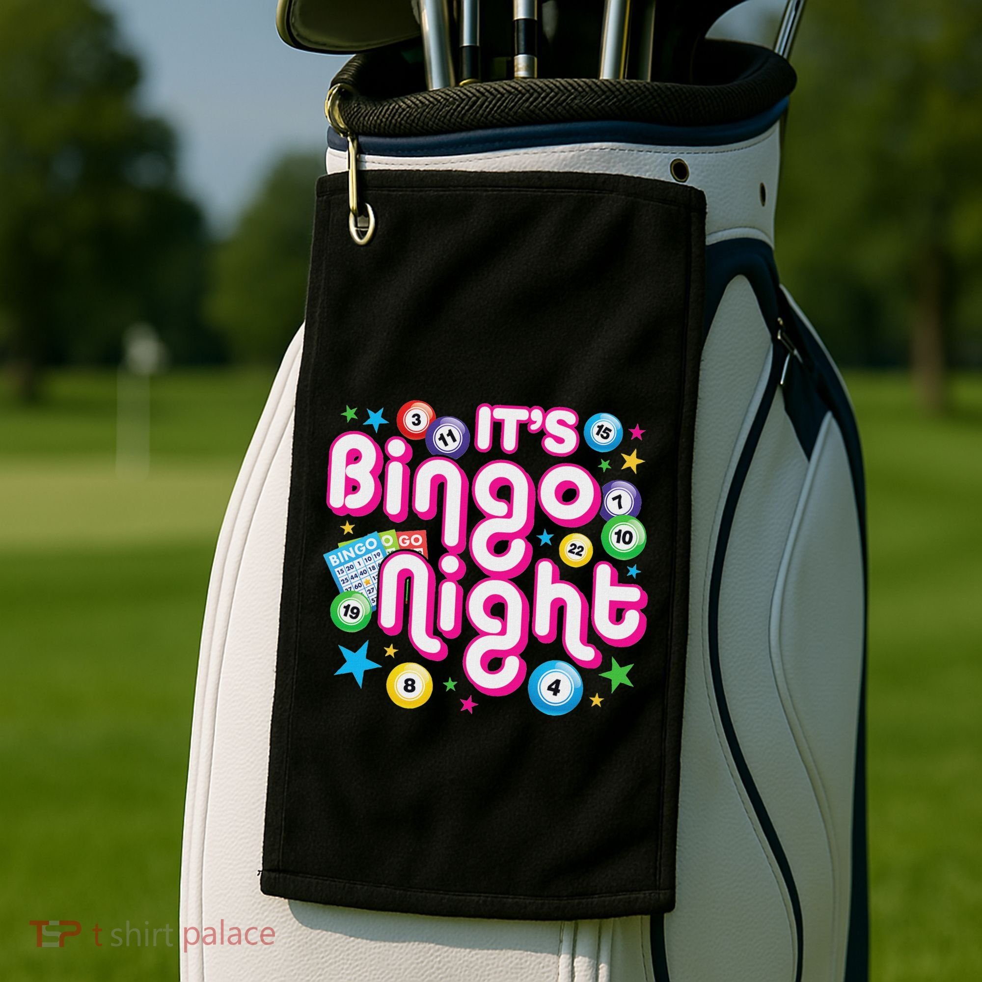 ItS Bingo Night Funny Bingo Gambling Golf Towel