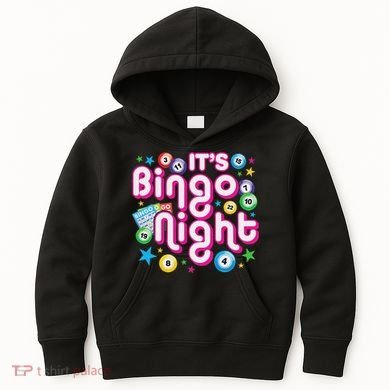 ItS Bingo Night Funny Bingo Gambling Kids Hoodie