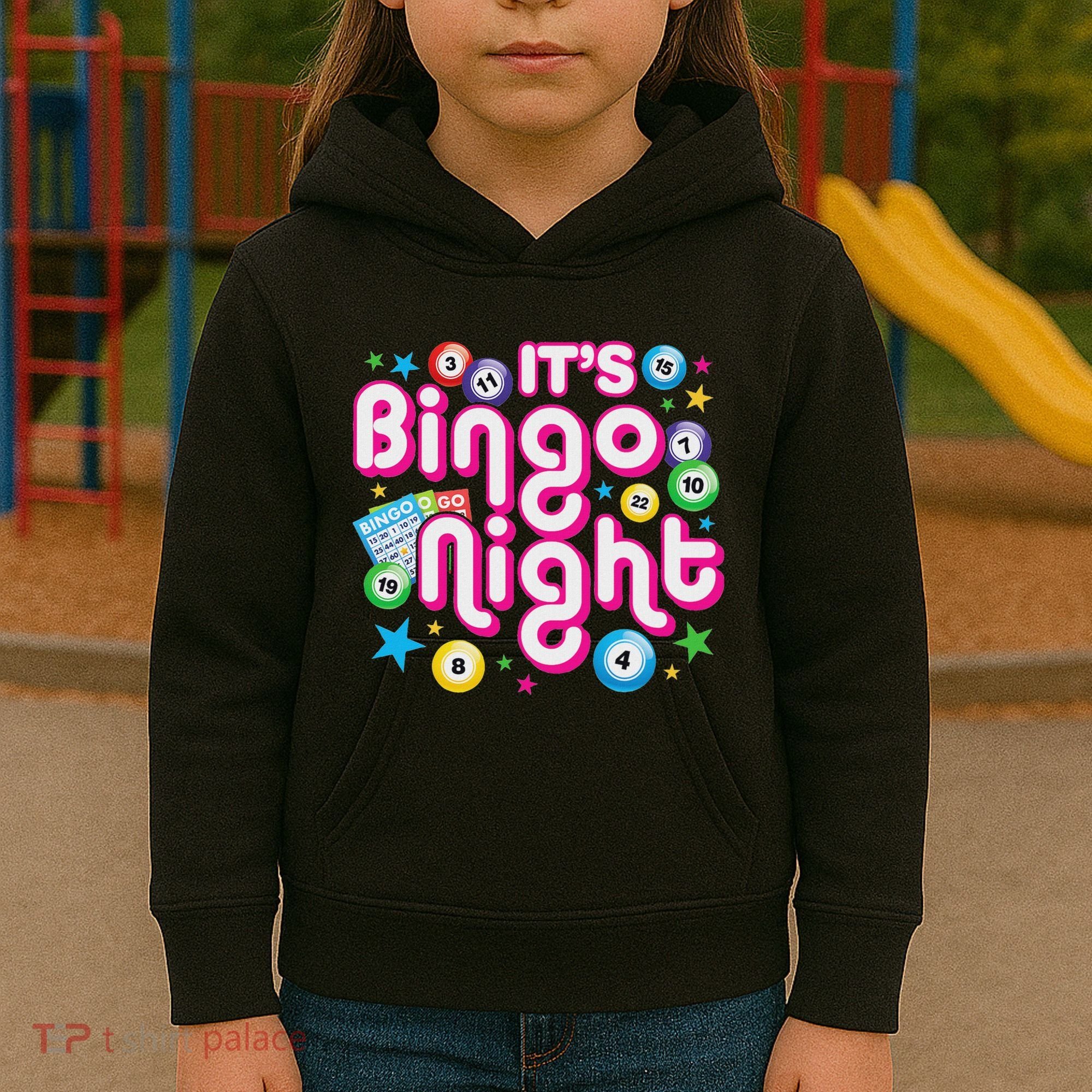 ItS Bingo Night Funny Bingo Gambling Kids Hoodie