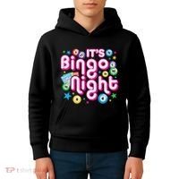 ItS Bingo Night Funny Bingo Gambling Kids Hoodie thumb 4
