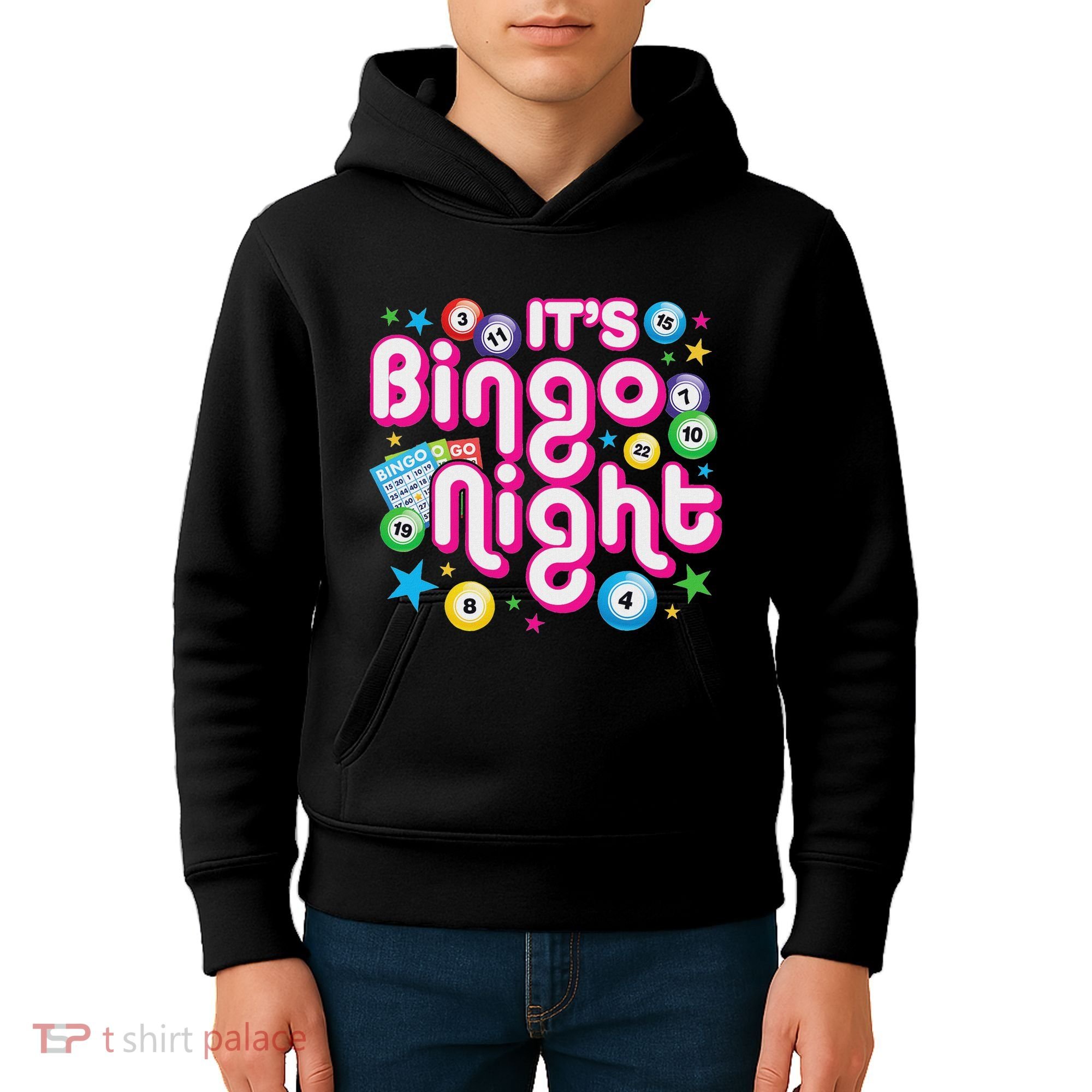 ItS Bingo Night Funny Bingo Gambling Kids Hoodie
