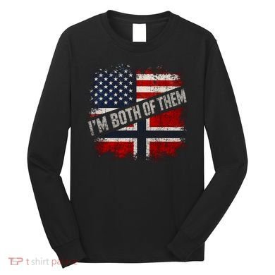 I'm Both Of Them American Norwegian Long Sleeve Shirt