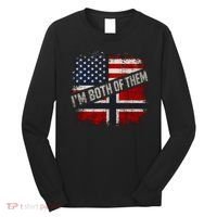 I'm Both Of Them American Norwegian Long Sleeve Shirt thumb 0