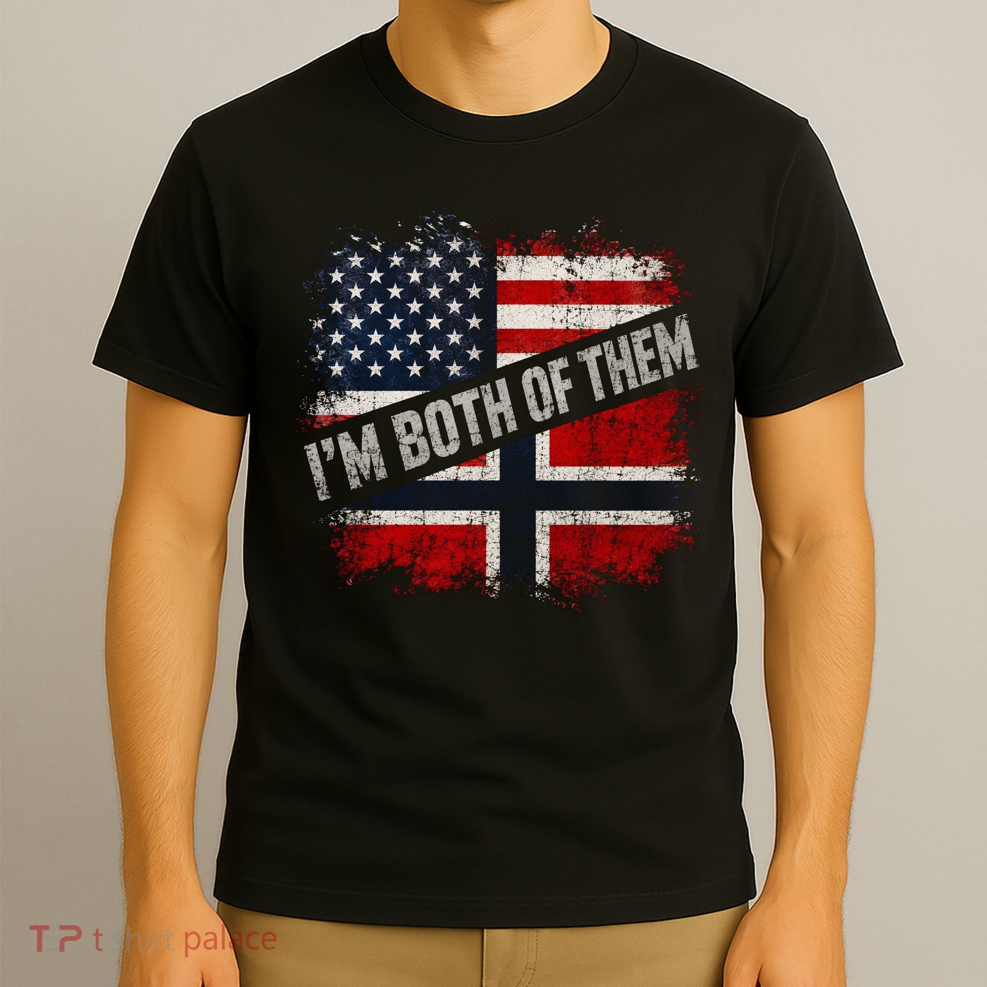 I'm Both Of Them American Norwegian T-Shirt