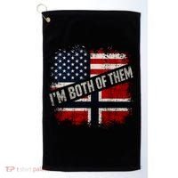 I'm Both Of Them American Norwegian Golf Towel thumb 0