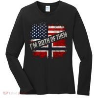 I'm Both Of Them American Norwegian Women's Long Sleeve Shirt thumb 0