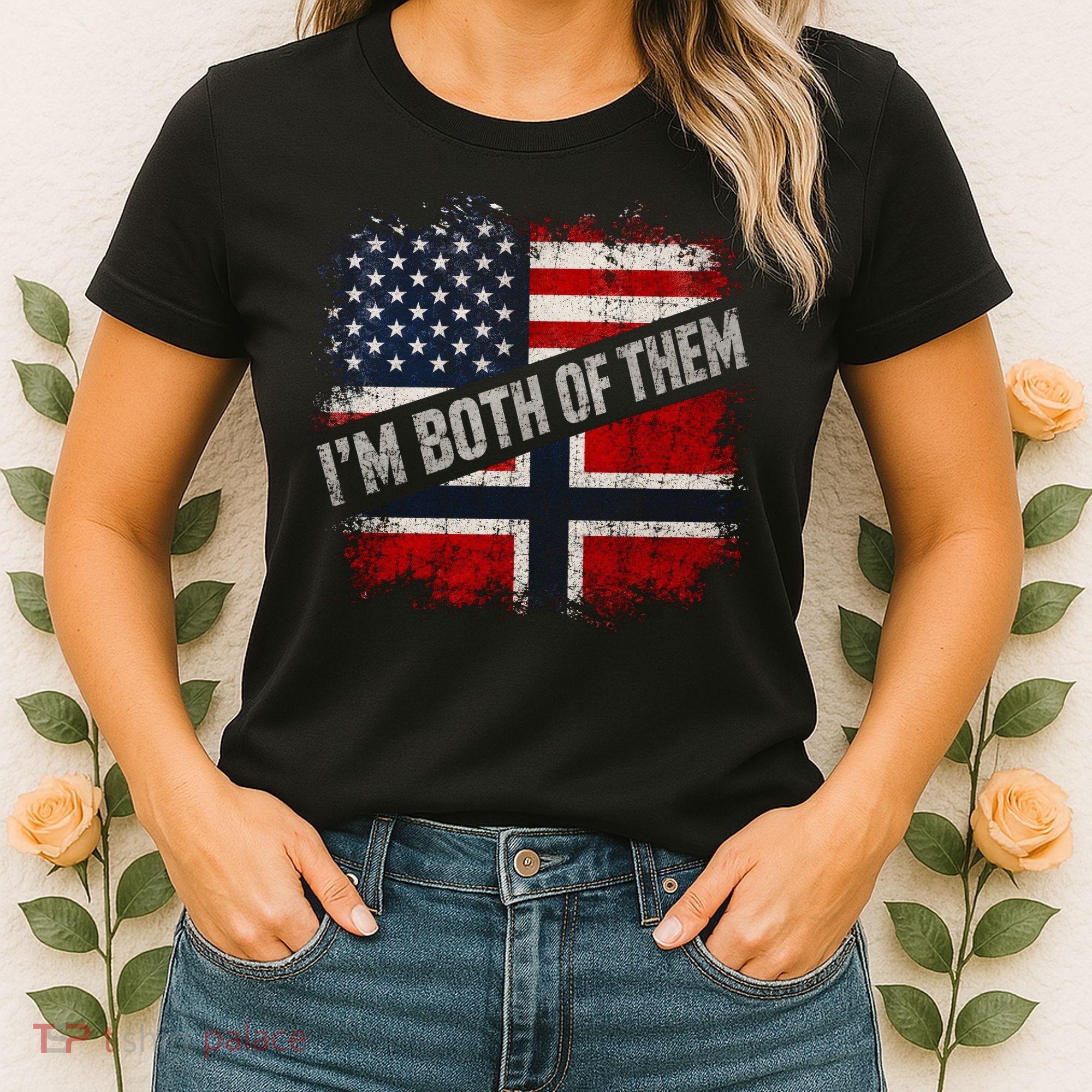 I'm Both Of Them American Norwegian Women's T-Shirt