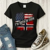 I'm Both Of Them American Norwegian Women's T-Shirt thumb 3