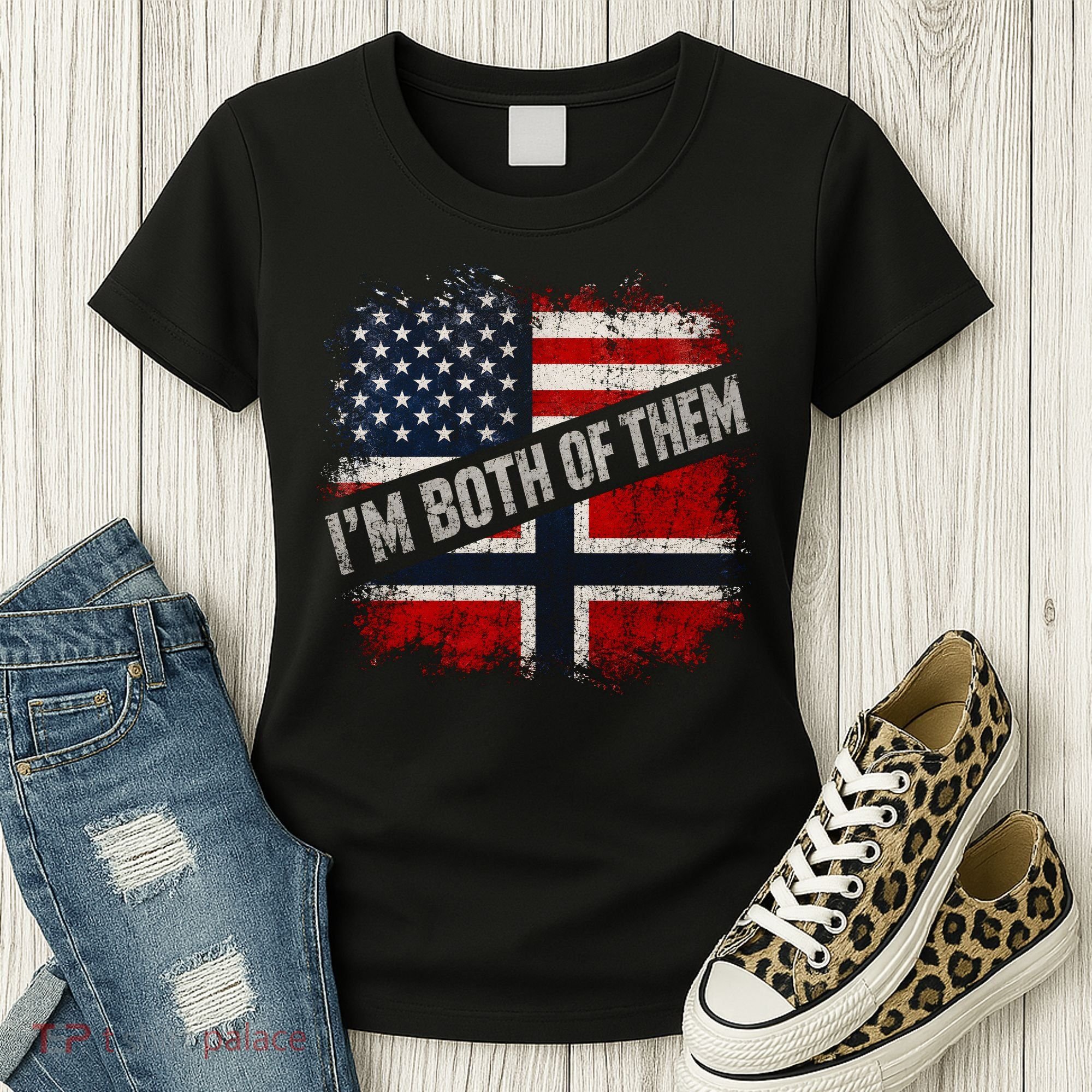 I'm Both Of Them American Norwegian Women's T-Shirt