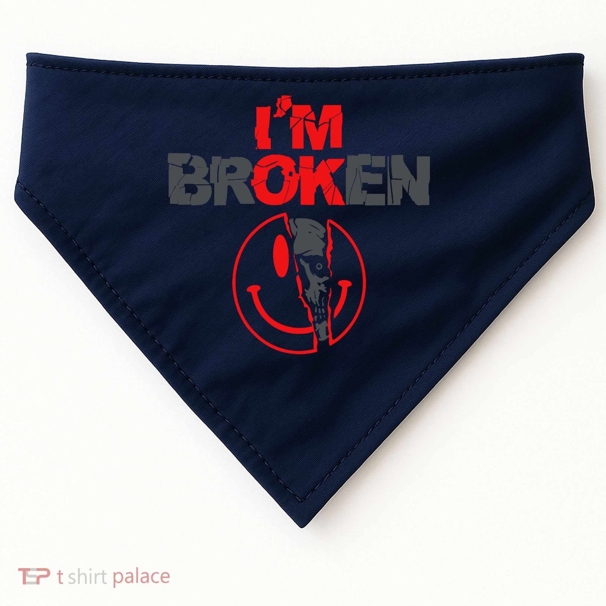 IM Broken (On Back) USA-Made Doggie Bandana