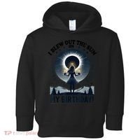 I Blew Out The Sun On My Birthday Total Solar Eclipse Retro Toddler Hoodie thumb 0