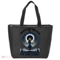 I Blew Out The Sun On My Birthday Total Solar Eclipse Retro Tote Bag thumb 0