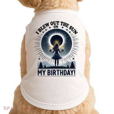 I Blew Out The Sun On My Birthday Total Solar Eclipse Retro Doggie Tank