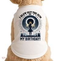 I Blew Out The Sun On My Birthday Total Solar Eclipse Retro Doggie Tank thumb 0