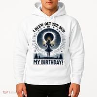 I Blew Out The Sun On My Birthday Total Solar Eclipse Retro Hoodie thumb 2