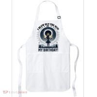 I Blew Out The Sun On My Birthday Total Solar Eclipse Retro Apron thumb 0