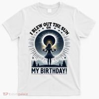 I Blew Out The Sun On My Birthday Total Solar Eclipse Retro T-Shirt thumb 0