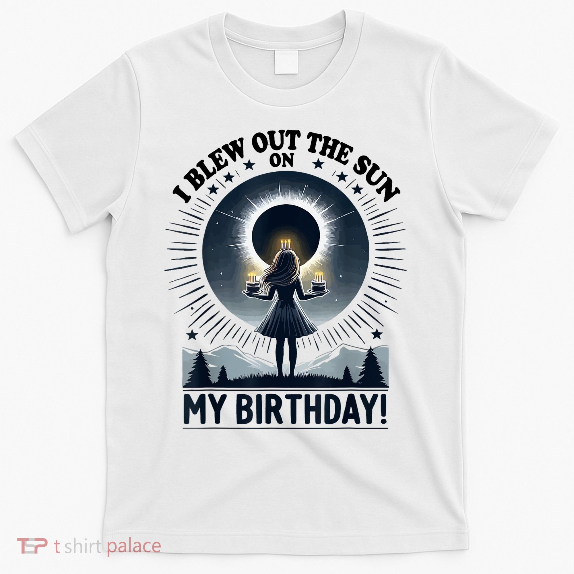 I Blew Out The Sun On My Birthday Total Solar Eclipse Retro T-Shirt