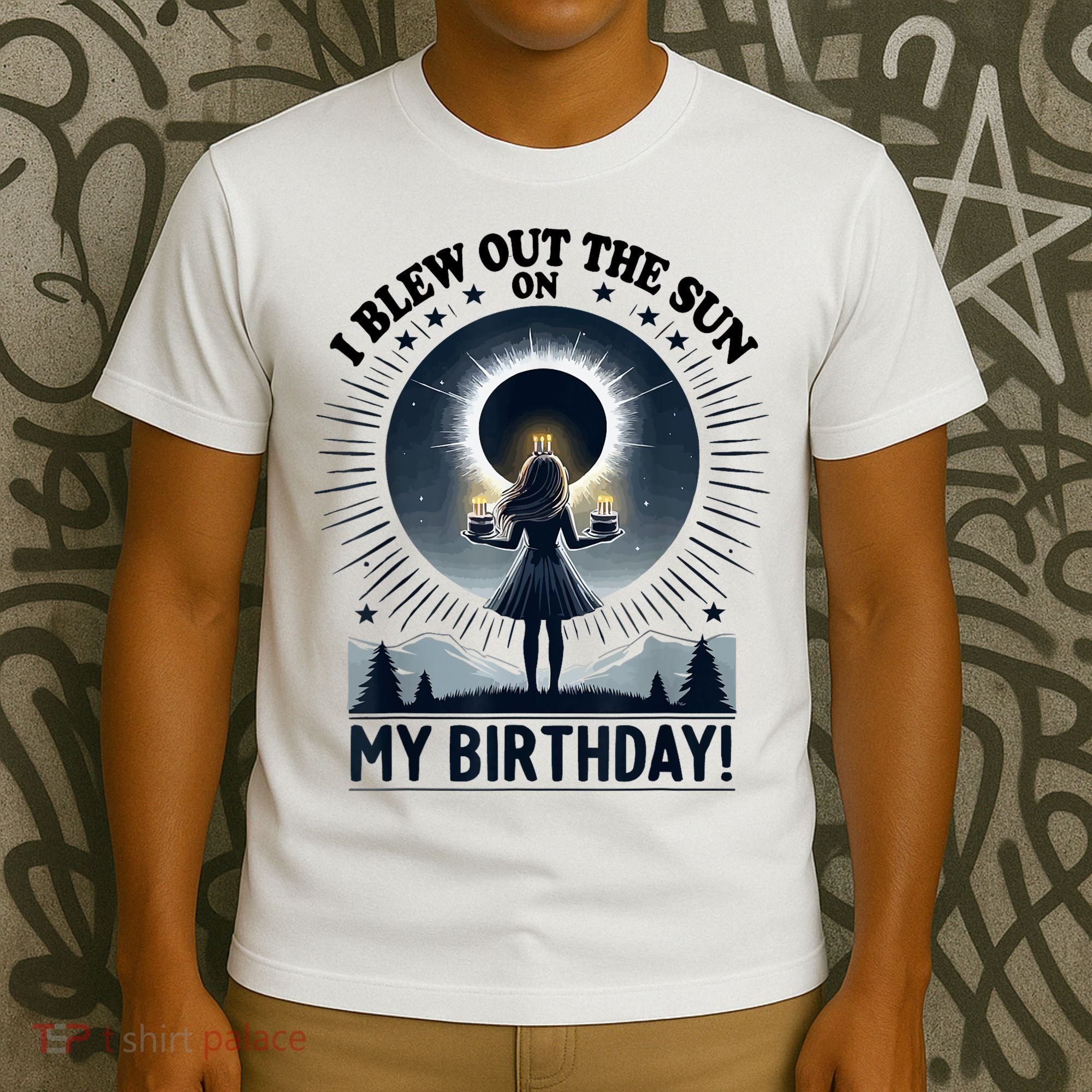 I Blew Out The Sun On My Birthday Total Solar Eclipse Retro T-Shirt