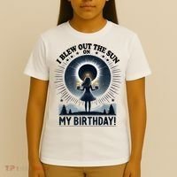 I Blew Out The Sun On My Birthday Total Solar Eclipse Retro T-Shirt thumb 4