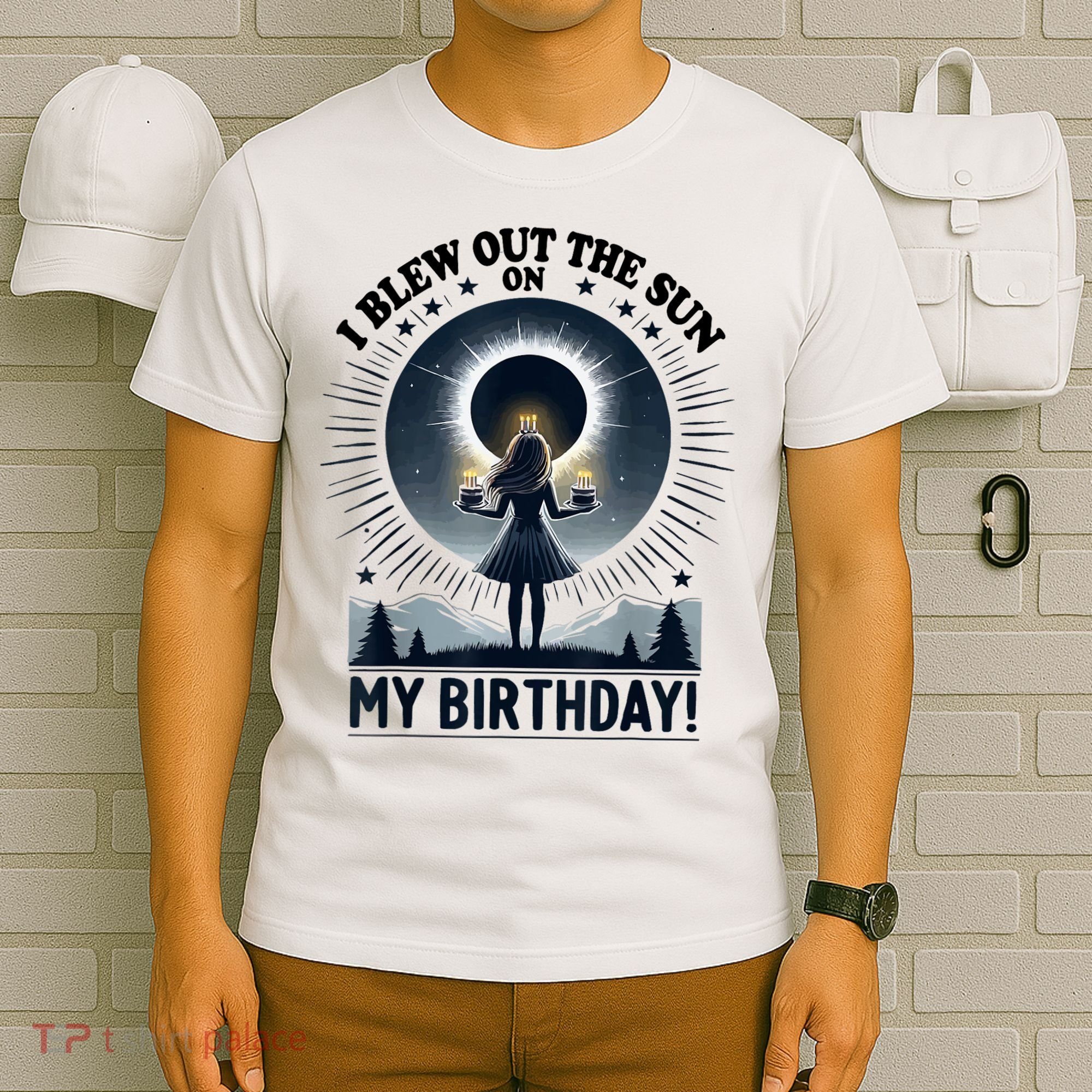I Blew Out The Sun On My Birthday Total Solar Eclipse Retro T-Shirt
