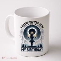 I Blew Out The Sun On My Birthday Total Solar Eclipse Retro Coffee Mug thumb 0