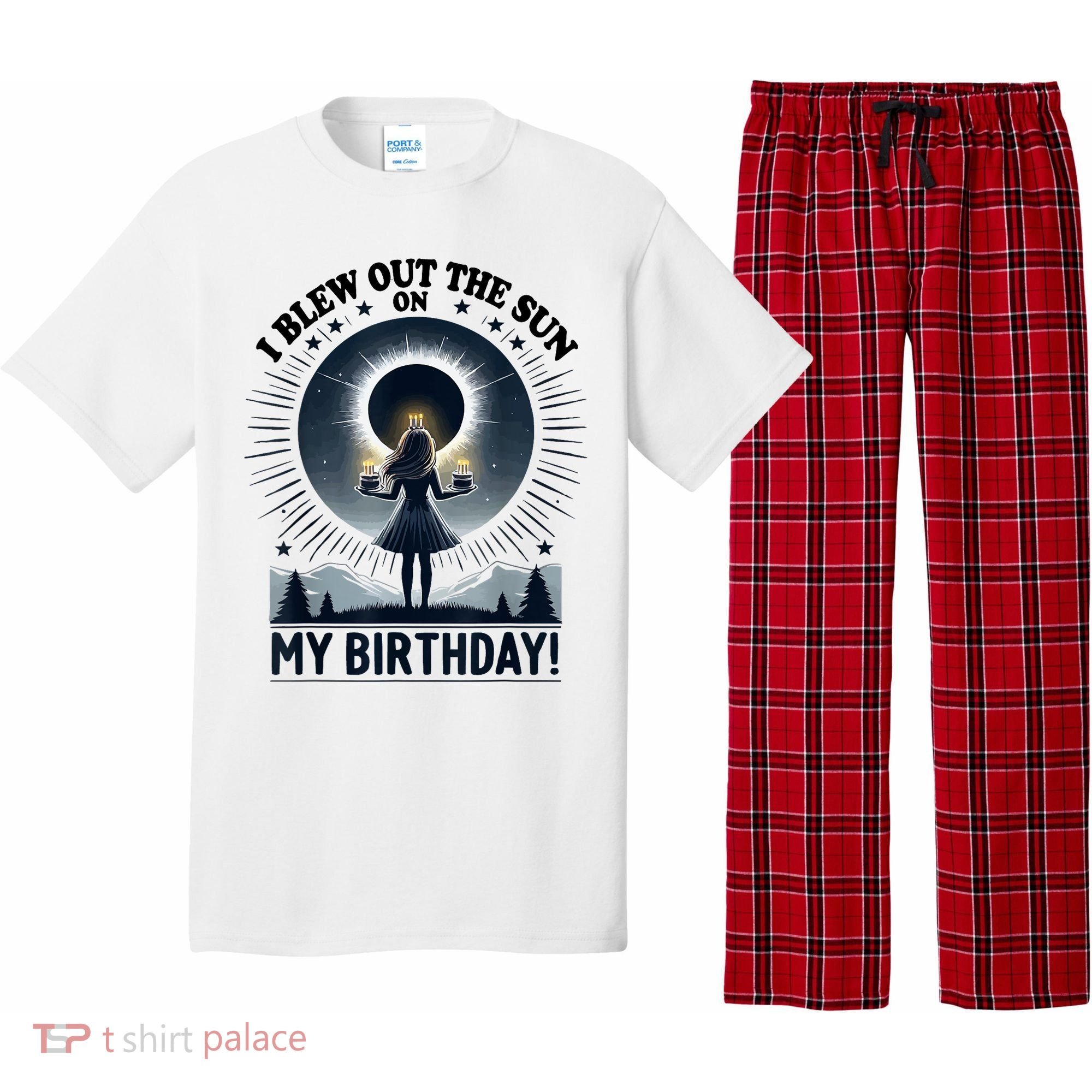 I Blew Out The Sun On My Birthday Total Solar Eclipse Retro Pajama Set