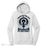 I Blew Out The Sun On My Birthday Total Solar Eclipse Retro Women's Hoodie thumb 0