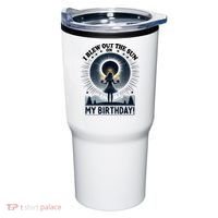 I Blew Out The Sun On My Birthday Total Solar Eclipse Retro Tumbler thumb 0