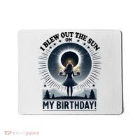 I Blew Out The Sun On My Birthday Total Solar Eclipse Retro Mousepad thumb 0