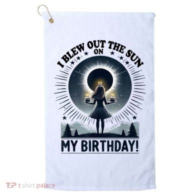 I Blew Out The Sun On My Birthday Total Solar Eclipse Retro Golf Towel