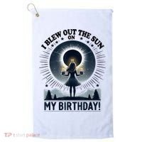 I Blew Out The Sun On My Birthday Total Solar Eclipse Retro Golf Towel thumb 0