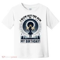 I Blew Out The Sun On My Birthday Total Solar Eclipse Retro Toddler T-Shirt thumb 0
