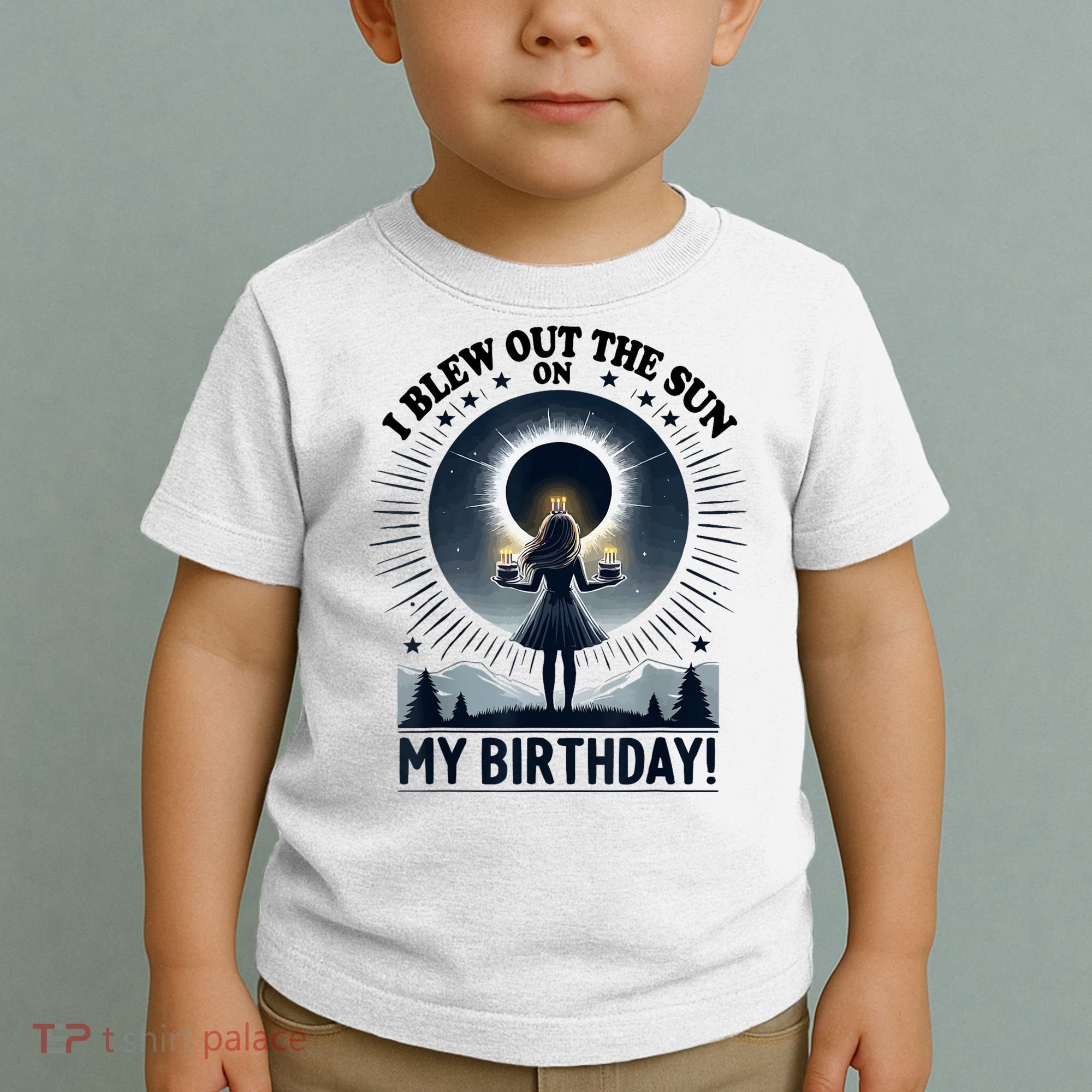 I Blew Out The Sun On My Birthday Total Solar Eclipse Retro Toddler T-Shirt