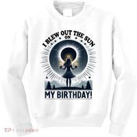 I Blew Out The Sun On My Birthday Total Solar Eclipse Retro Kids Sweatshirt thumb 0
